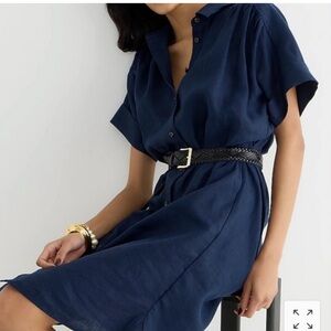 J. Crew Linen Shirt Dress